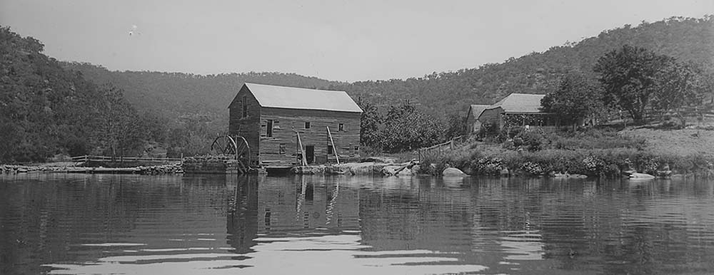 An exceptionally detailed photograph of Singletons  Mill at Laybury Creek, Wisemans Ferry NSW, from the State Library of NSW