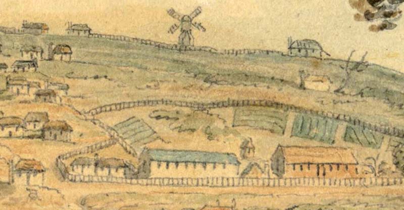 Sydney's first successful windmill was built near Sydney Cove, NSW, by John Davis. This was the first Government Flour Mill.